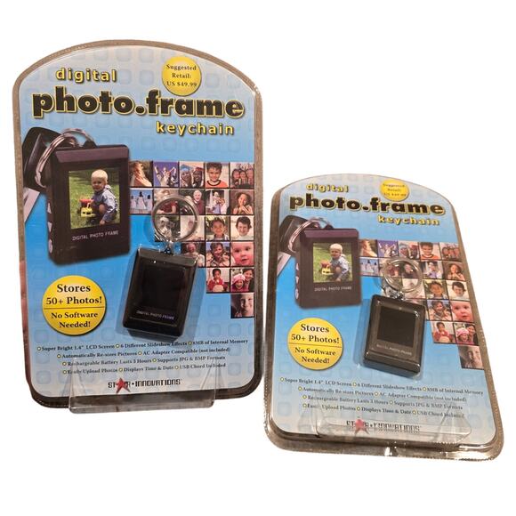 Star Innovations Other - NEW Bundle of 2 Star Innovations Digital Photo Frame Keychains
